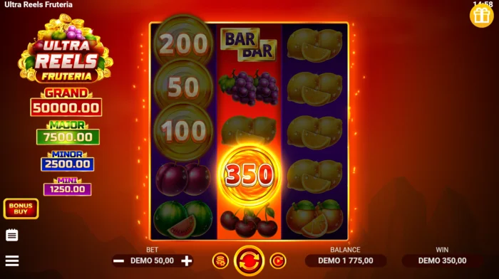 Ultra Reels Fruteria - monedas Coin Collect con valores